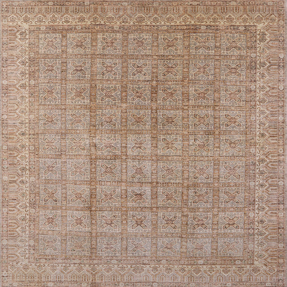 Ahgly Company Indoor Square Mid-Century Modern Area Rugs, 5' Square
