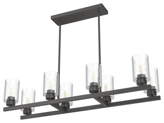 Hunter Hartland Noble Bronze 8-Light Linear Chandelier Ceiling Fixture