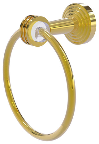 Pacific Beach Towel Ring with Dotted Accents, Polished Brass