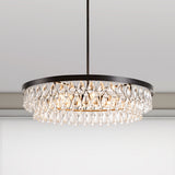 Catherine Antique Black Finish Crystal 6-light Chandelier