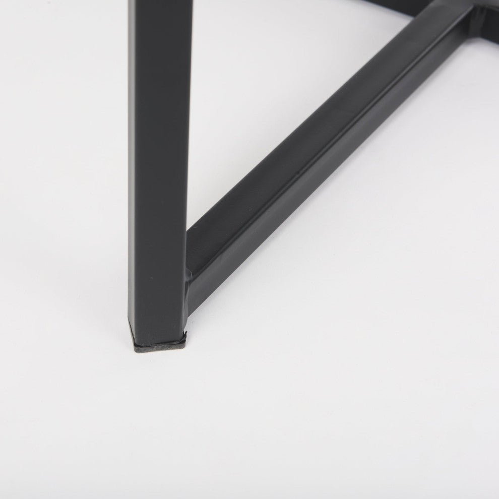 Frodo Gray Fabric Seat with Black Iron Frame Bar Stool