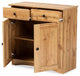 Oak Brown Finished Wood 2-Door Buffet Kitchen Cabinet