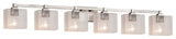 Regency 6-Light Bath Bar, Rectangle Shade, Brushed Nickel, Seeded, LED