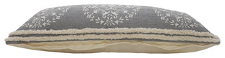 Casual Mandala Medallion Lumbar Pillow with Tufted Border