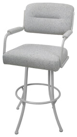 Swivel Counter Metal Bar Stool, Hemsath Slate - White, 34"