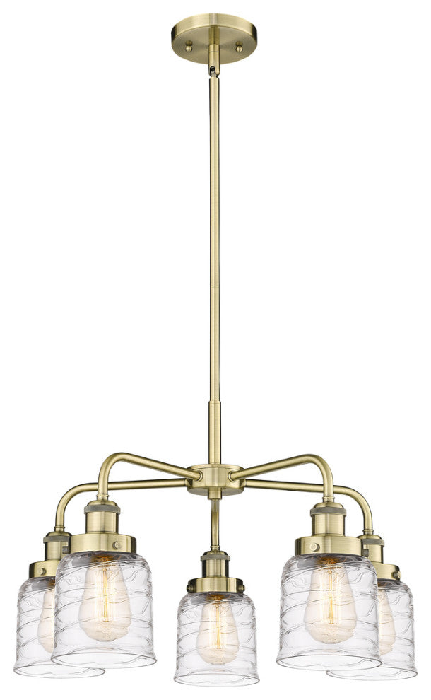 Innovations Cone 5 23" Chandelier Antique Brass