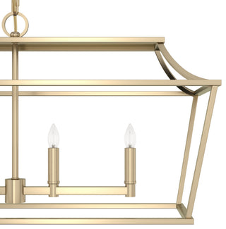 Hunter Laurel Ridge Alturas Gold 6 Light Linear Chandelier Ceiling Light