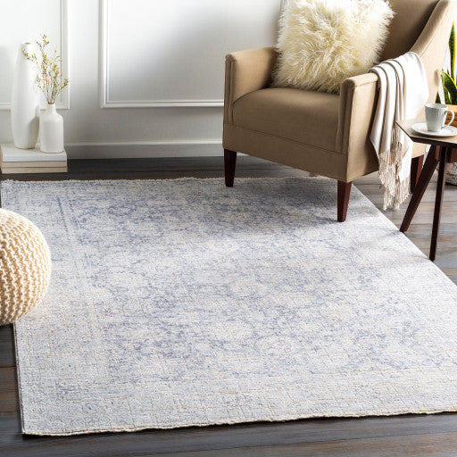 Surya Presidential PDT-2317 5'x8'2" Rug, Bright Blue/Pale Blue/Blue/Gray/Ivory