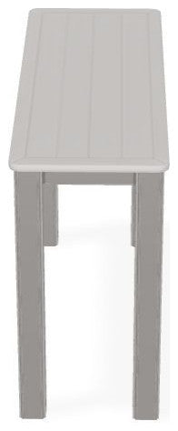 10" x 27" Marine Grade Outdoor End Table, Warm Gray