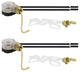 Aspen Creative 21305-2 Ceiling Fan Light Switch w/Pull Chain, Polished Brass 2Pk