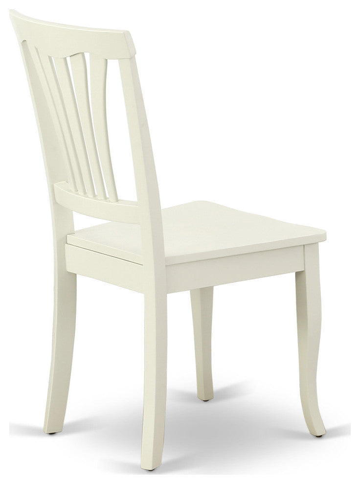 Shav3-Lwh-W 3Pc Round 42"Table And 2 Vertical Slatted Chairs
