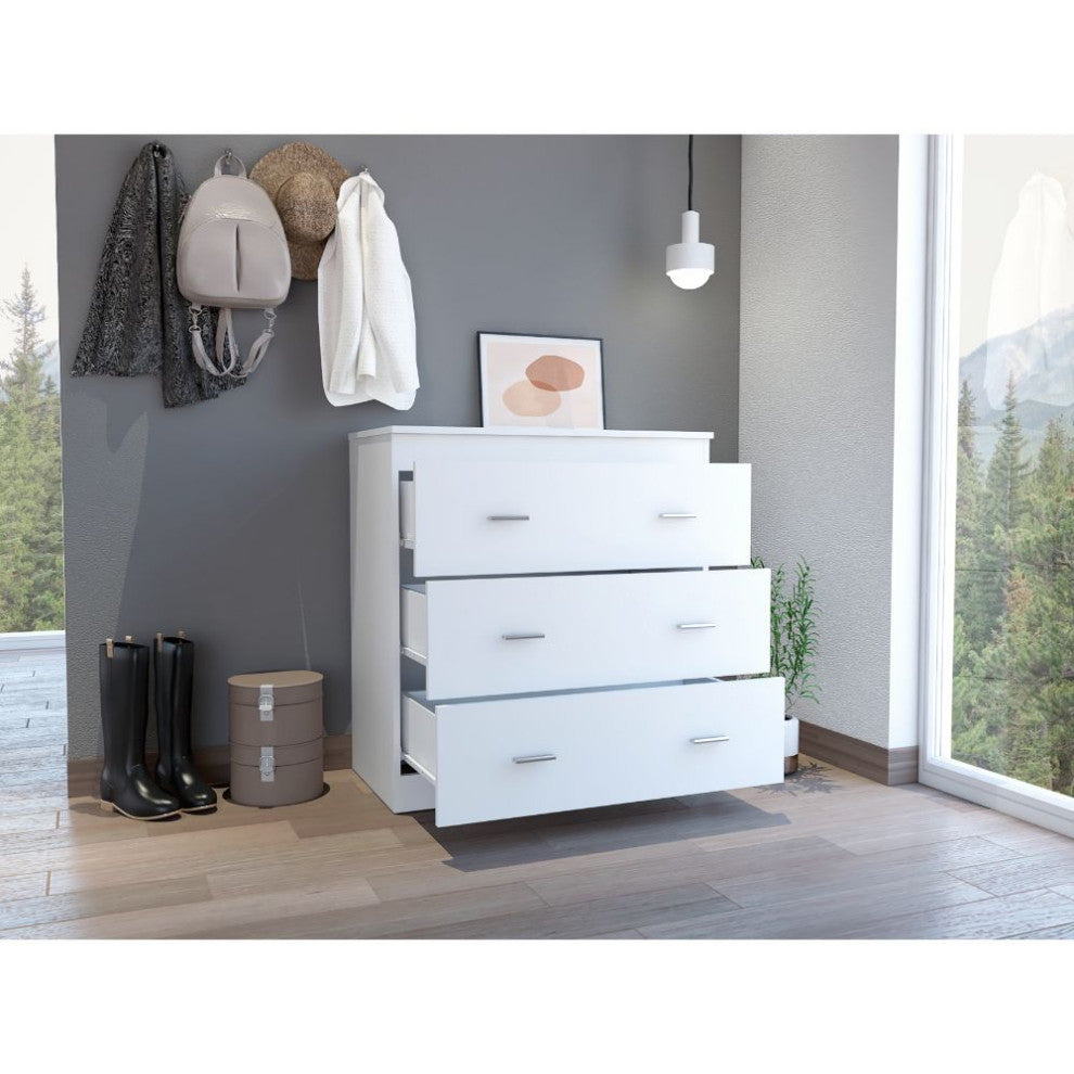 Dove Three Drawers, White