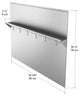 Ancona 36" Stainless Steel Backsplash with Shelf and Rack