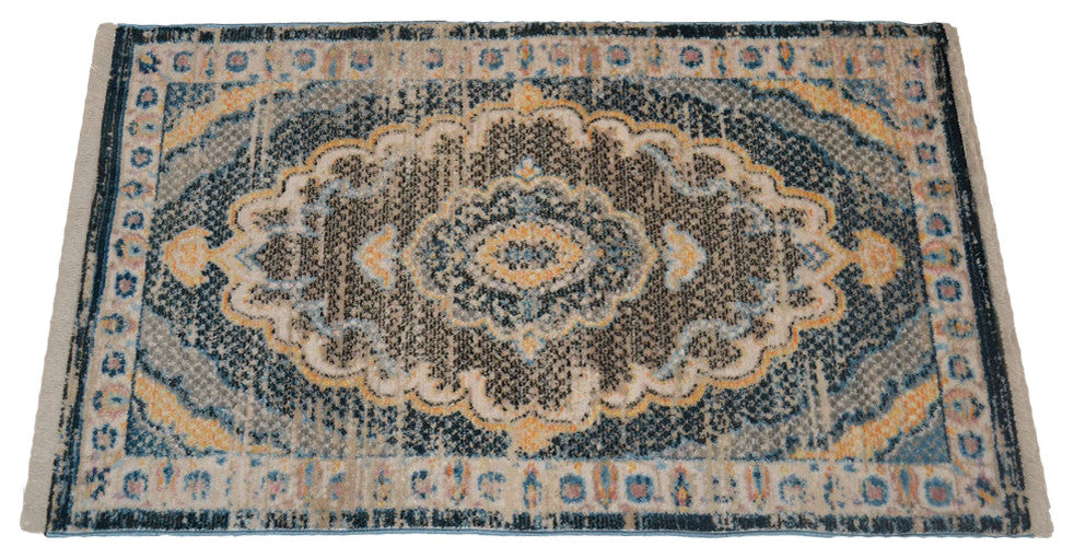 Machine Made Polyester Durable Indoor Outdoor Washable Oriental Pattern Footmat