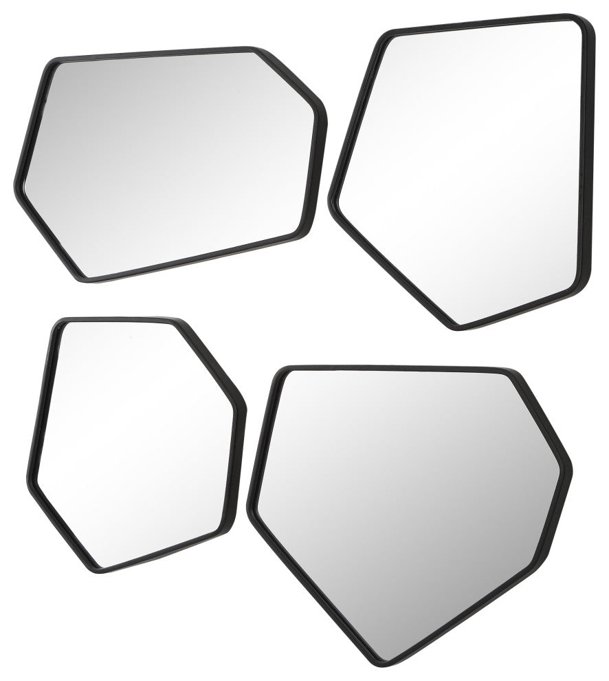 Uttermost Linneah Black Mirrors, 4-Piece Set