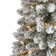 6'' Flocked Pencil Faux Xmas Tree With 300 Clear Lights and 438 Bendable Branches