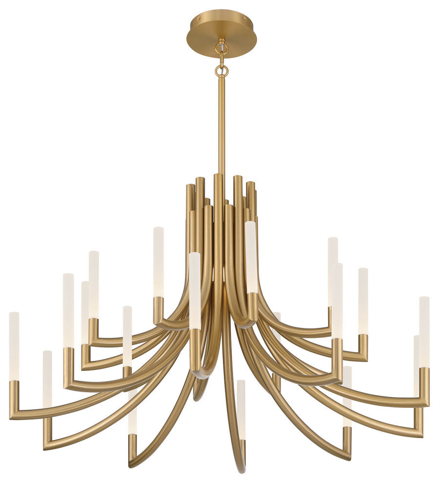 Olette 20L 42" Gold Frosted Chandelier