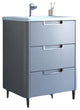 Marbella 26 in. Vanity in Fossil Gray and White Integrated Acrylic Countertop