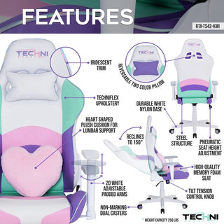 Techni Sport TS-42 Office-PC Gaming Chair, Kawaii