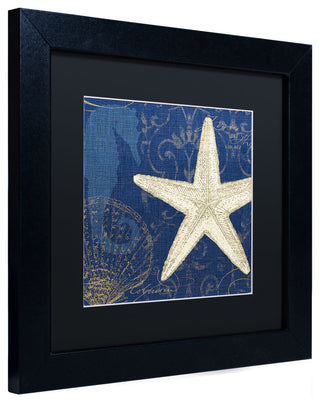 'Coastal Moonlight I Teal' Matted Framed Canvas Art by Pela Studio