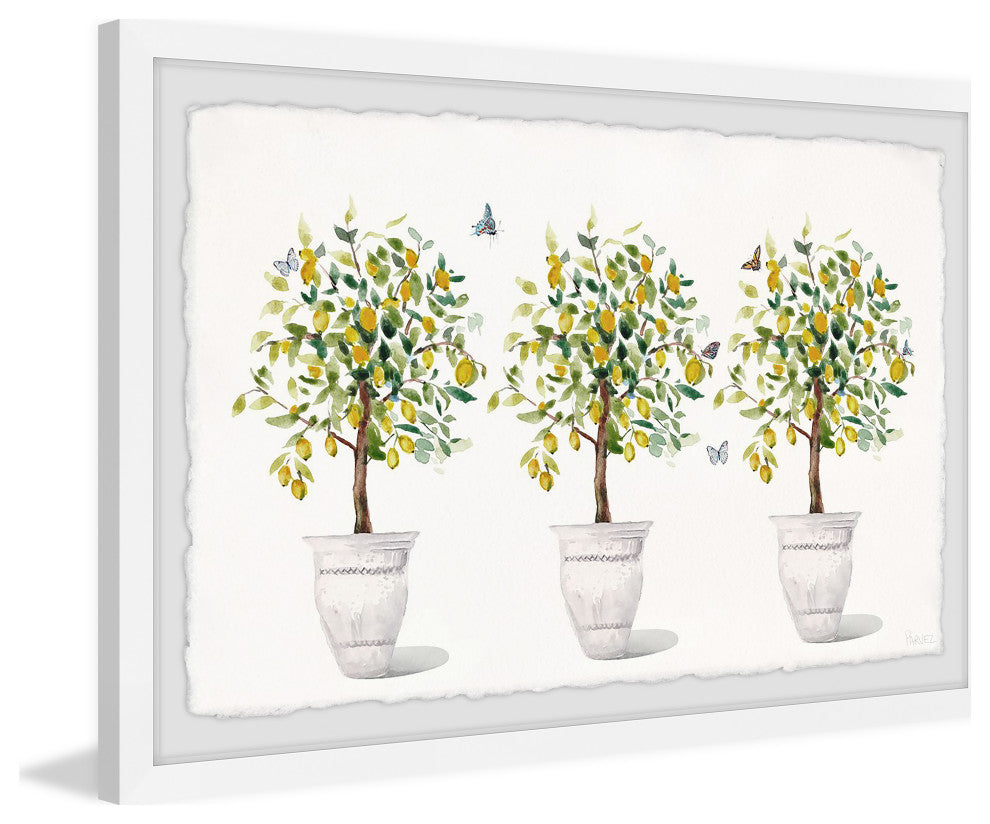 "Tree, a Pot" Framed Painting Print