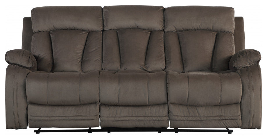 40" Modern Brown Fabric Sofa