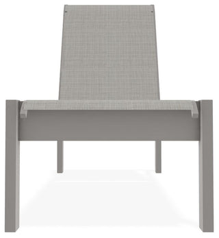 Leeward Sling Stackable Outdoor Chaise Lounge, Deacon/Warm Gray