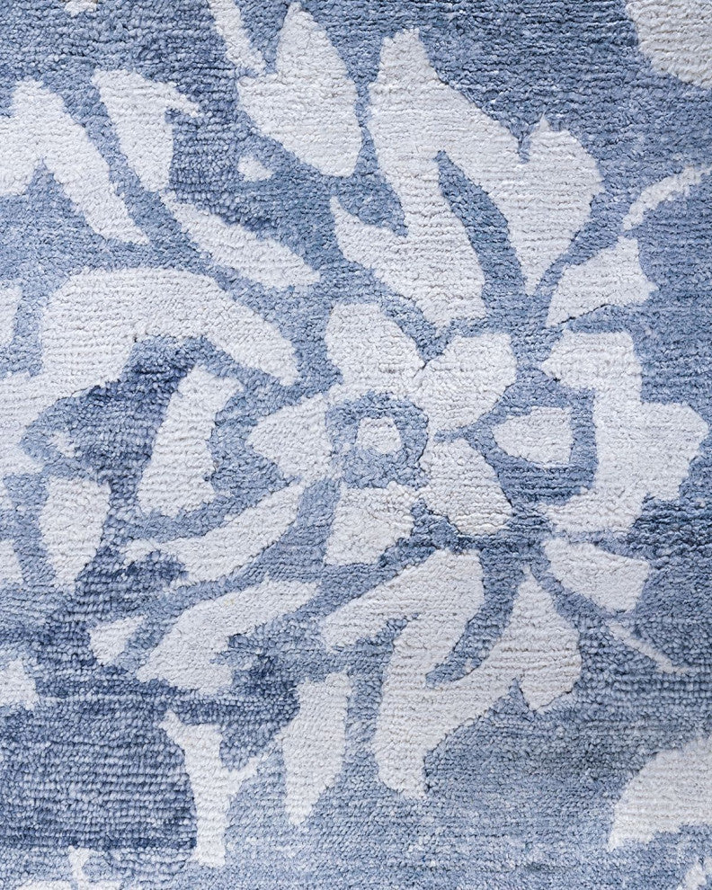 Modern One-of-a-Kind Hand-Knotted Area Rug Gray, 9' 2" x 12' 2"