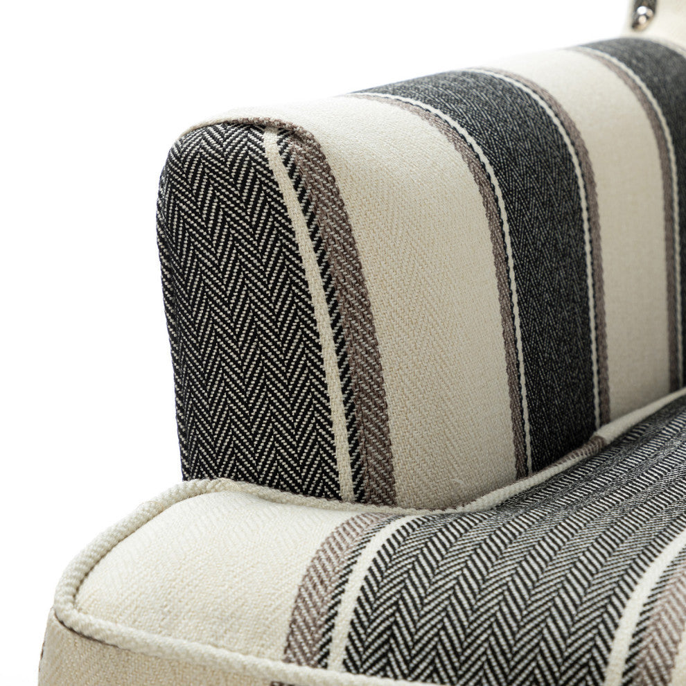 Herrera Classic Armchair With Pattern, Black