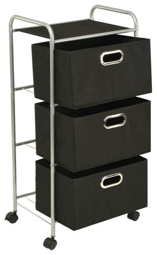 vidaXL Storage Rack Unit Black and Silver