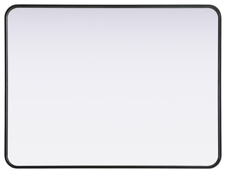 Home Living Contour Metal Rectangle Mirror 30x40, Black