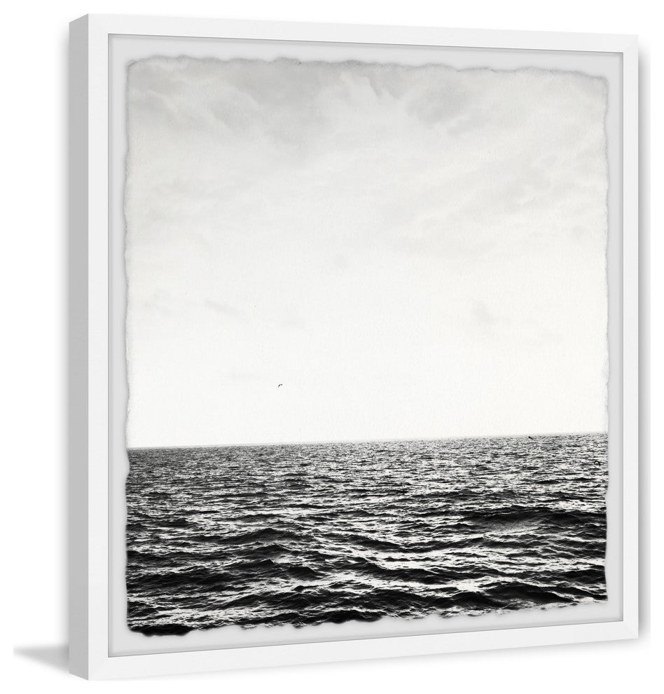 "Infinite Ocean" Framed Painting Print, 18x18