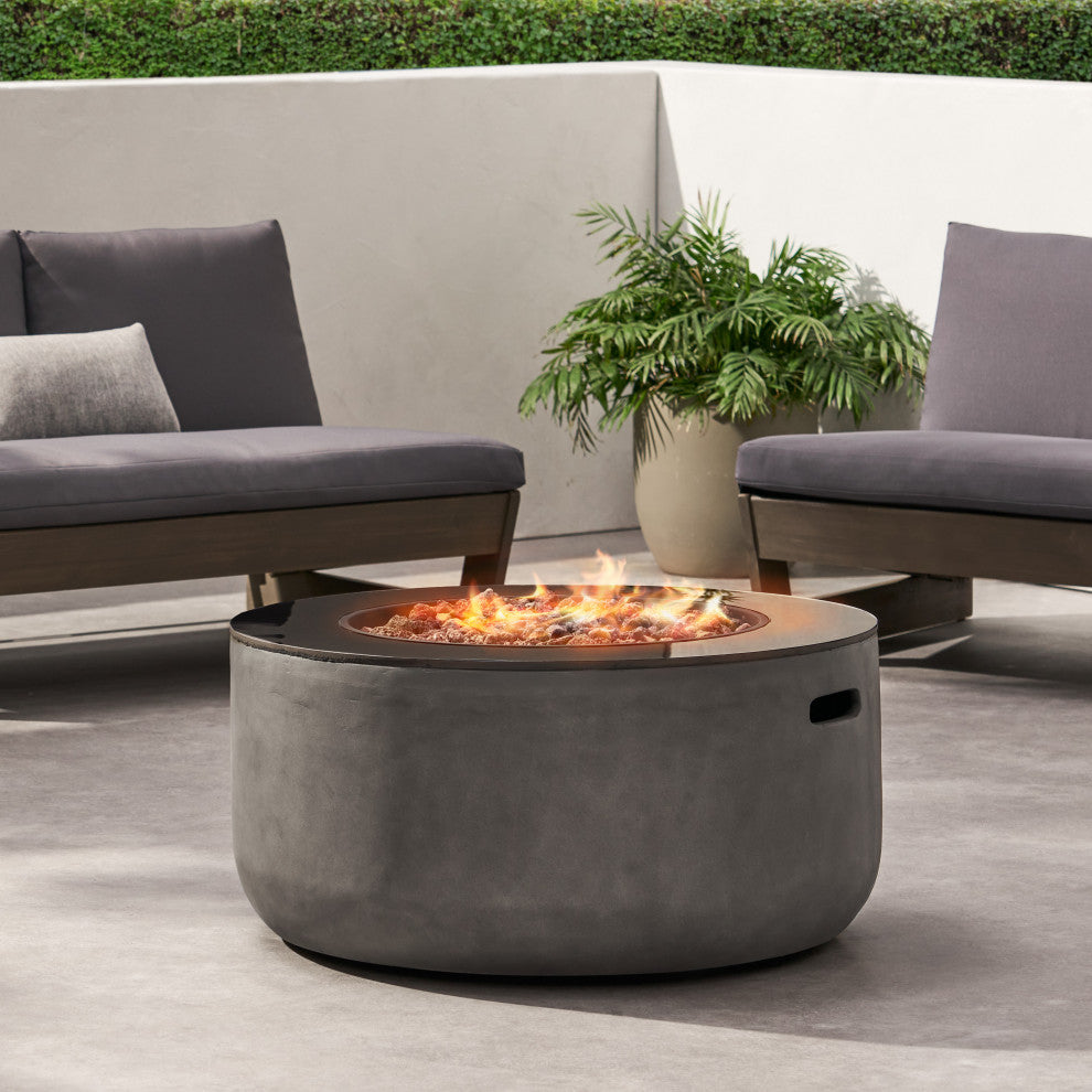 Riga Outdoor 50,000 BTU Circular Fire Pit, No Tank Holder