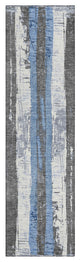 Machine Washable Indoor/Outdoor Chantille ACN1872 Denim 2'3" x 7'6" Runner Rug