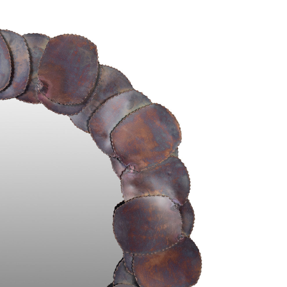 Elements Suri Mirror 33"Dia. Cobalt