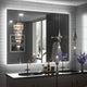Backlit LED Mirror for Bathroom, Anti-Fog Dimmable, Silver, 40x32