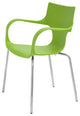 Mod Made Phin Modern Plastic Dining Side Chair, Set of 2, Green