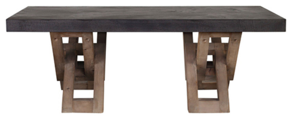 Charcoal Concrete & Wood Coffee Table