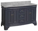 Katherine 60" Bath Vanity, Marine Gray, Carrara Marble, Double Vanity