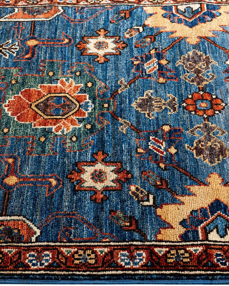 Serapi One-of-a-Kind Hand-Knotted Runner Rug Blue, 2' 8" x 13' 8"