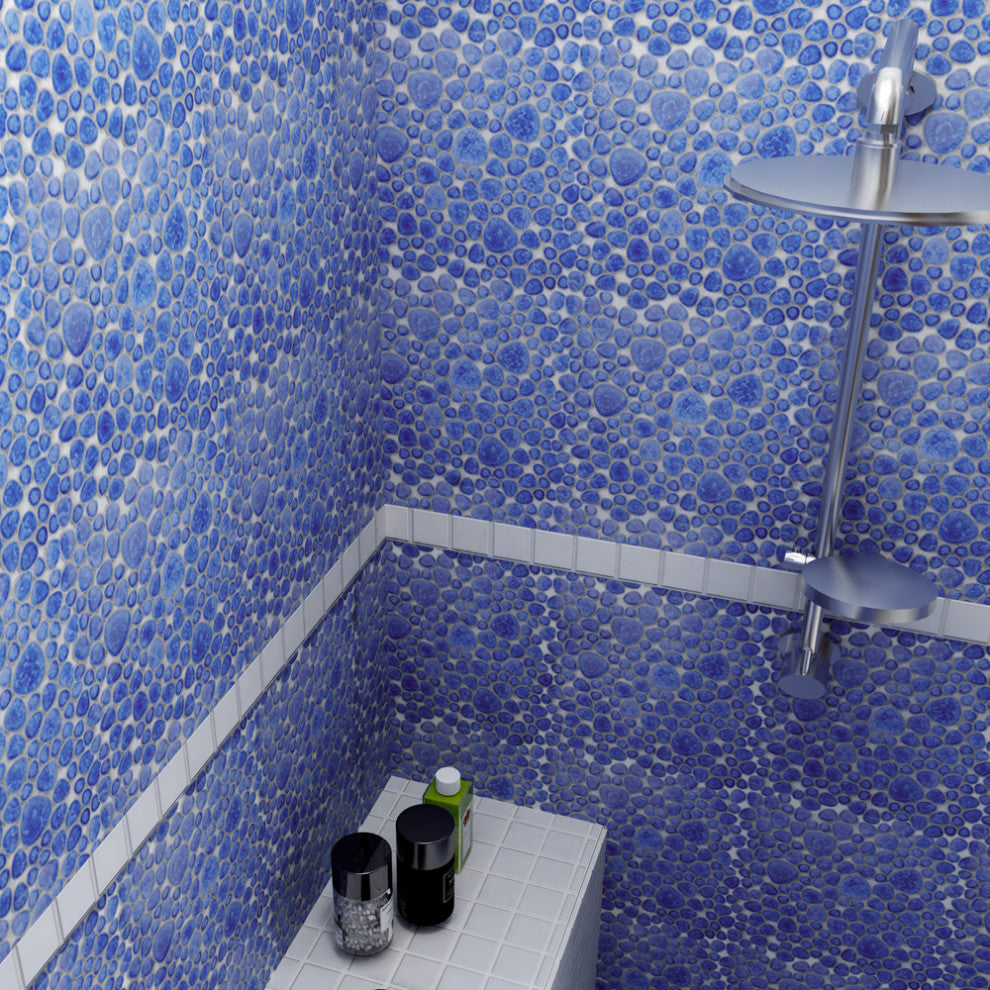 Pebble Blue Cloud Porcelain Floor and Wall Tile