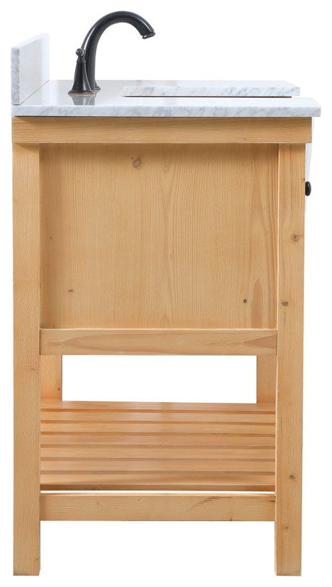 Home Living 22" Farmhouse Natural Wood-Light Bathroom Vanity