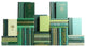 Modern Book Wall Set, Boxwood, Set of 50