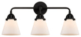 Small Cone Bath Vanity Light, Matte Black, Matte White