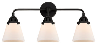 Small Cone Bath Vanity Light, Matte Black, Matte White