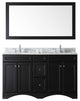 Talisa 60" Double Bathroom Vanity Set, Espresso