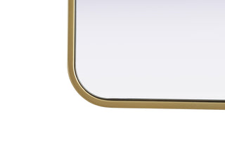 Home Living Contour Metal Square Mirror 24x24, Brass