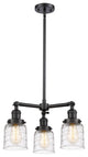 INNOVATIONS 207-BK-G513-LED 3-Light Chandelier Matte Black