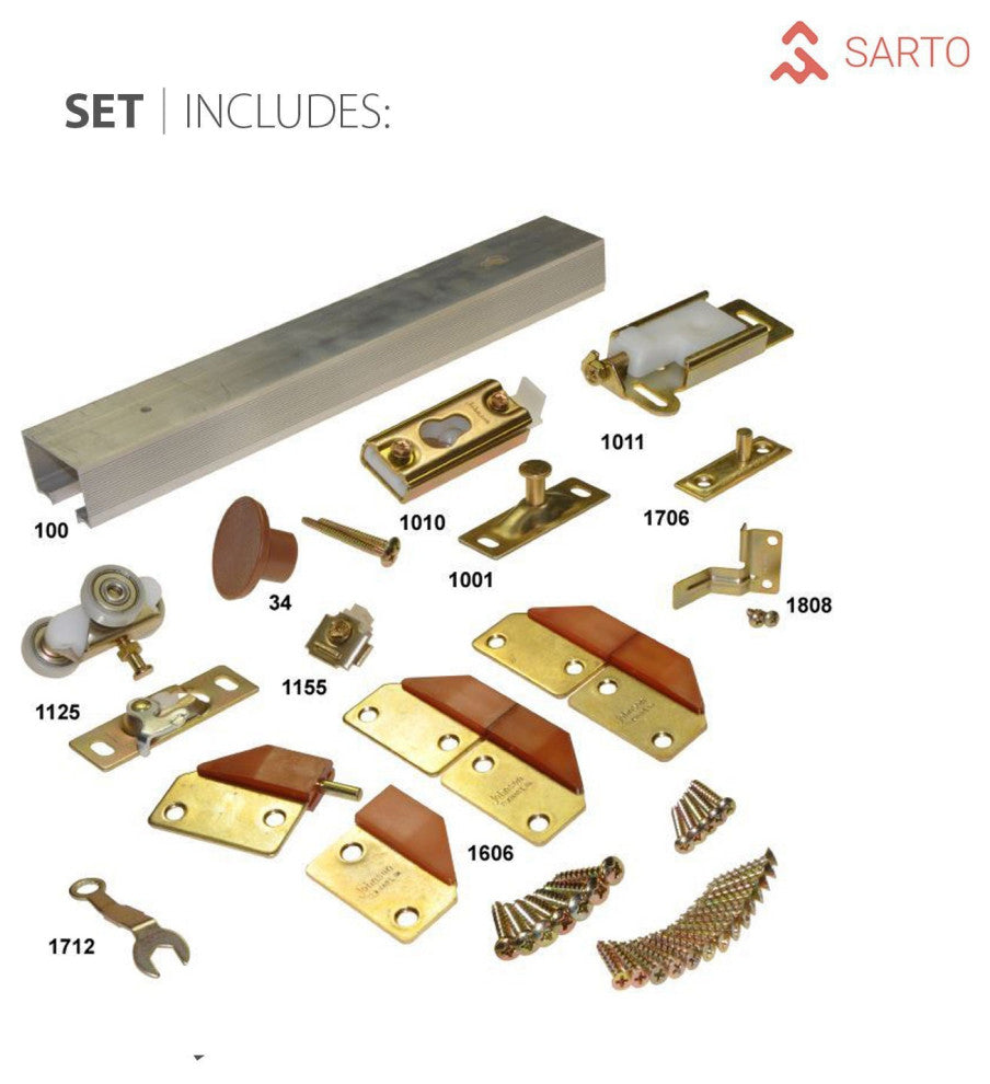 Sliding Closet Bi-fold Doors 64 x 96 | Quadro 4111 Matte Grey