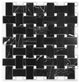 Neromarquina Honed 1x2 Basket Weave Marble Mosaic